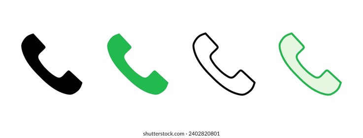Call icon set. telephone icon vector. phone icon vector. contact us 