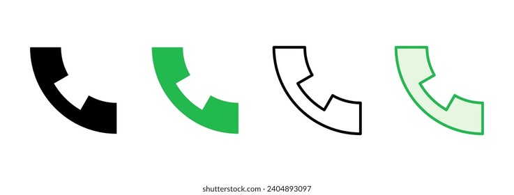 Juego de iconos de llamada. vector de icono telefónico. vector de icono del teléfono. contáctanos 
