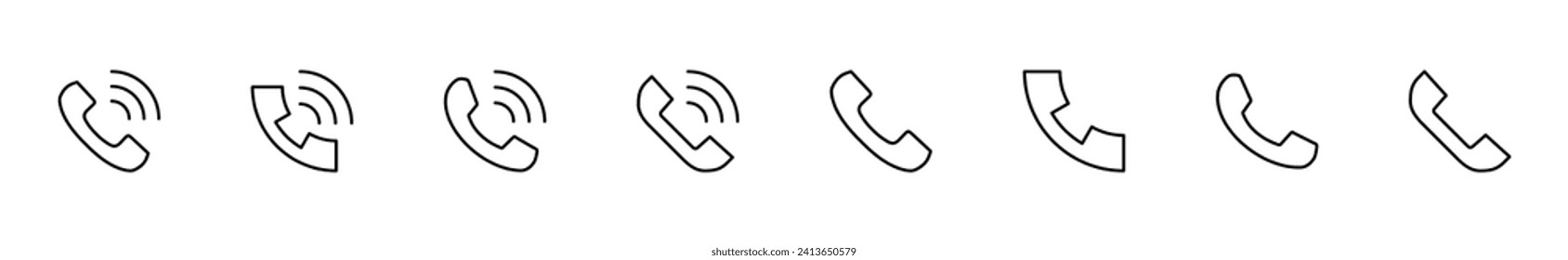 Call icon set. telephone icon vector. phone icon vector. contact us 