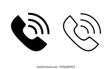 Call icon set. telephone icon vector. phone icon vector. contact us 
