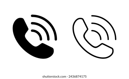 Call icon set. telephone icon vector. phone icon vector. contact us 