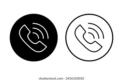 Conjunto de iconos de llamadas. Vector de iconos de teléfono. Vector de iconos de teléfono. póngase en contacto con nosotros 