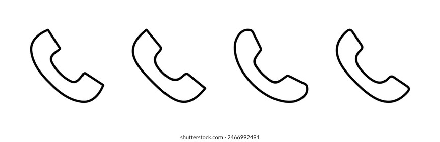 Conjunto de iconos de llamadas. Vector de iconos de teléfono. Vector de iconos de teléfono. póngase en contacto con nosotros 