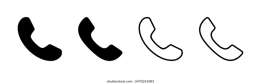 Conjunto de iconos de llamadas. Vector de iconos de teléfono. Vector de iconos de teléfono. póngase en contacto con nosotros 