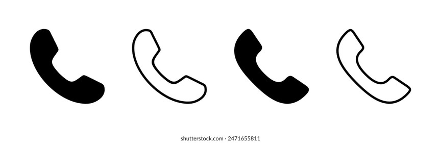 Call icon set. telephone icon vector. phone icon vector. contact us 