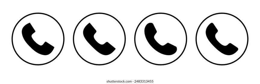Conjunto de iconos de llamadas. Vector de iconos de teléfono. Vector de iconos de teléfono. póngase en contacto con nosotros 