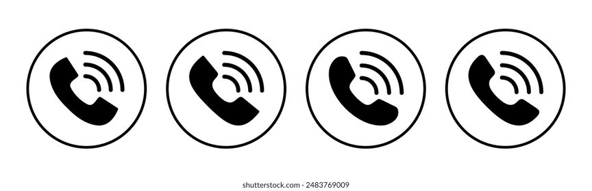 Call icon set. telephone icon vector. phone icon vector. contact us 