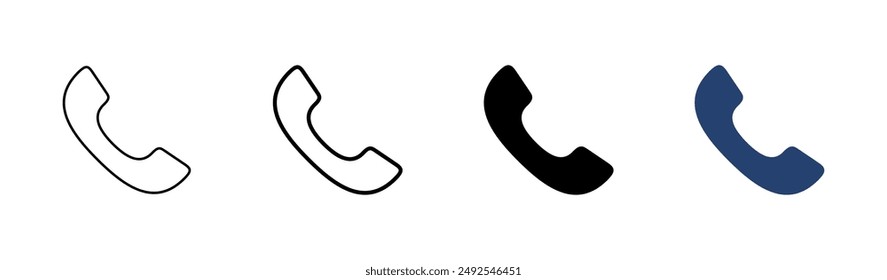 Rufe Icon Set an. Telefon Icon Vektorgrafik. Telefon Icon Vektorgrafik. Kontaktieren Sie uns 