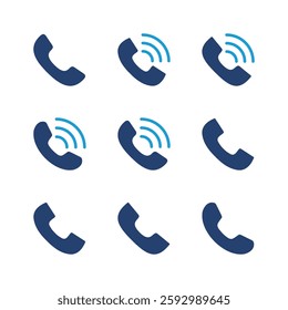 Call icon set. telephone icon vector. phone icon vector. contact us 