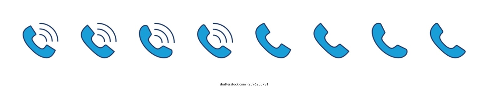 Call icon set. telephone icon vector. phone icon vector. contact us 