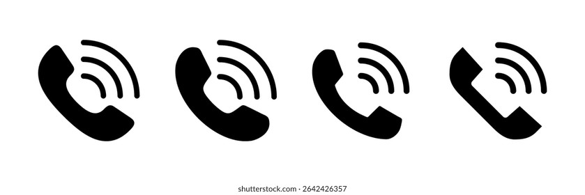 Conjunto de iconos de llamadas. Vector de iconos de teléfono. Vector de iconos de teléfono. contáctenos 