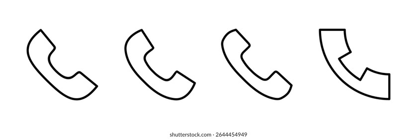 Call icon set. telephone icon vector. phone icon vector. contact us 