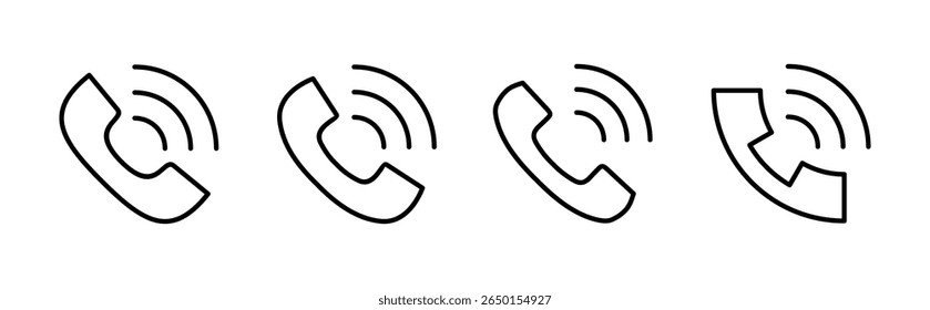 Conjunto de iconos de llamadas. Vector de iconos de teléfono. Vector de iconos de teléfono. contáctenos 