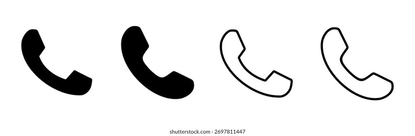 Conjunto de iconos de llamadas. Vector de iconos de teléfono. Vector de iconos de teléfono. contáctenos 