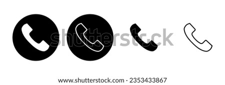 Call icon set. telephone icon vector. phone icon vector. contact us 