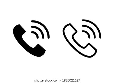 Call icon set. telephone icon vectors. phone icon vectors. contact us