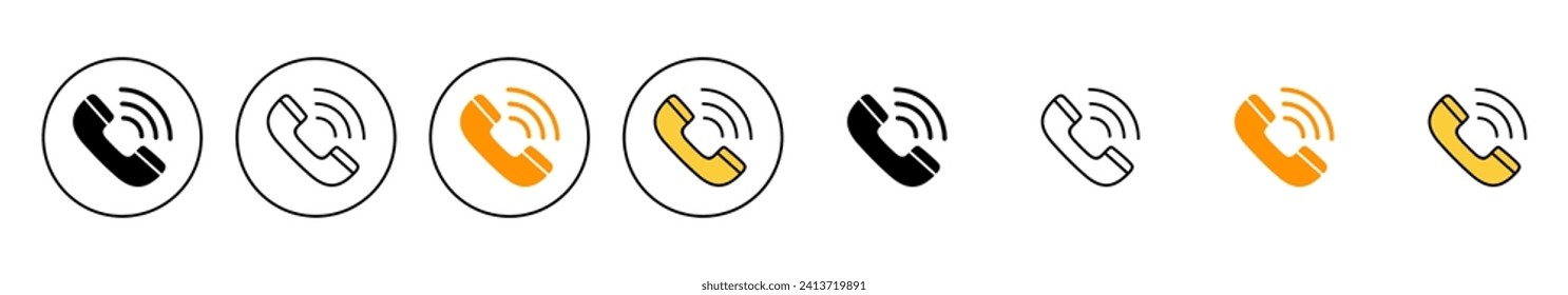 Call icon set vector. telephone sign and symbol. phone icon. contact us 