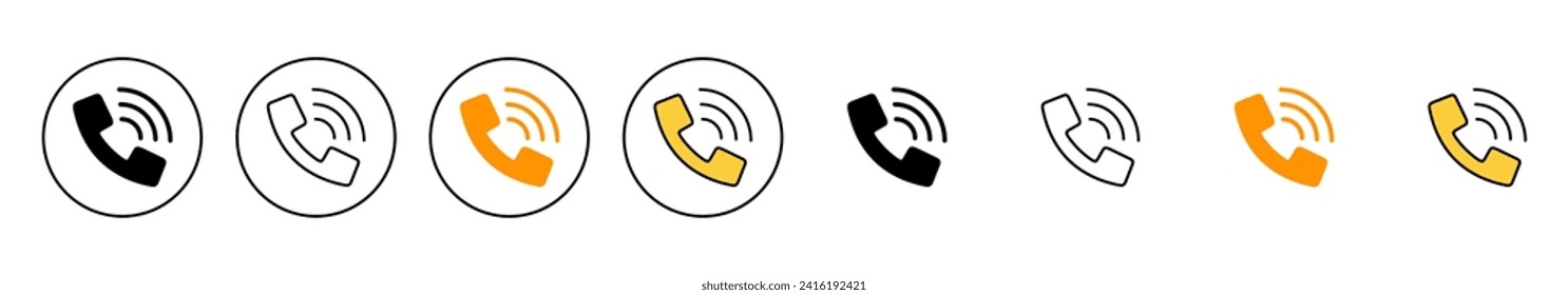 Call icon set vector. telephone sign and symbol. phone icon. contact us 
