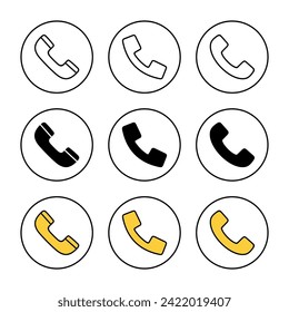 Call icon set vector. telephone sign and symbol. phone icon. contact us 