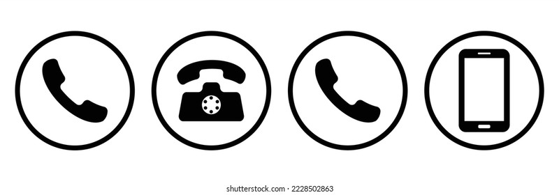 Call icon set.Call icon Symbol. Phone icon collection. Call sign. Vector illustration