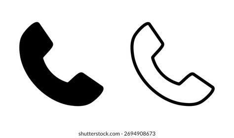 Icono de la llamada para los App y los Sitios web. señal y símbolo del teléfono. icono del teléfono. contacto 