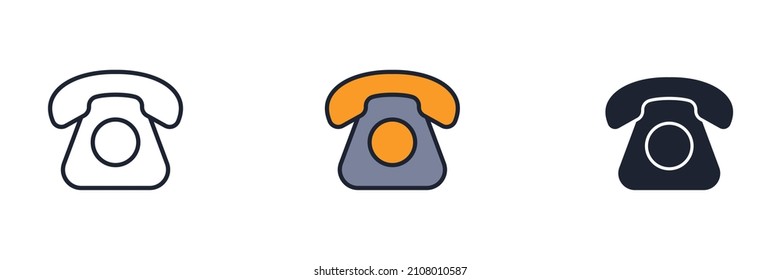 call icon symbol template for graphic and web design collection logo vector illustration