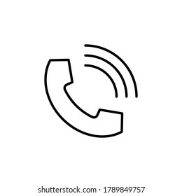 Rufen Sie Symbol-Vektorgrafik auf weißem Hintergrund auf. bearbeitbar