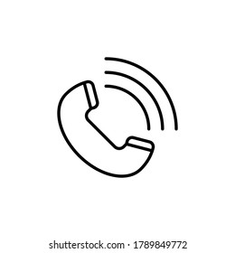 Call icon symbol vector on white background. editable