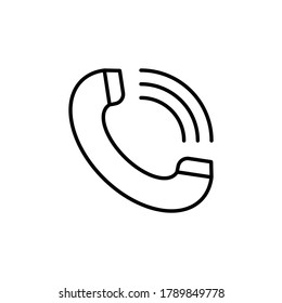 Call icon symbol vector on white background. editable