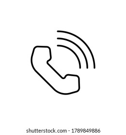 Call icon symbol vector on white background. editable
