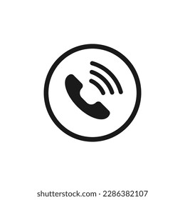 Call icon symbol vector on white background