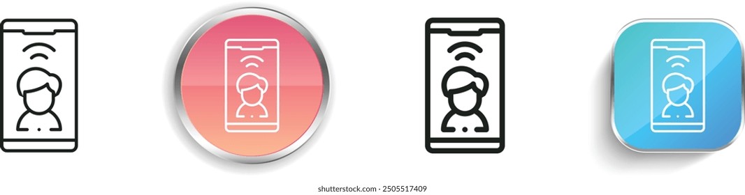 call icon. Thin Linear, Regular and Button Style Design Isolated On White Background