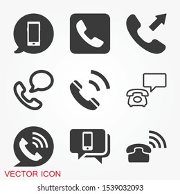 Call icon in trendy flat style isolated on grey background. Call icon page symbol for your web site design Call icon logo, app, UI. Call icon Vector illustration, EPS10.