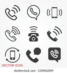 Call icon in trendy flat style isolated on grey background. Call icon page symbol for your web site design Call icon logo, app, UI. Call icon Vector illustration, EPS10.