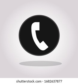Icono de llamada en estilo plano moderno aislado en fondo gris. Símbolo de página de icono de llamada para el diseño de su sitio Web Icono de llamada, aplicación, UI. Icono de llamada Ilustración del vector, EPS10.