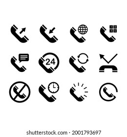 Icono de llamada en estilo plano de moda aislado en fondo en blanco. Símbolo de página de icono de llamada para el diseño de su sitio web Icono de llamada, aplicación, interfaz de usuario.