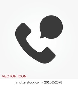 Call icon in trendy flat style isolated on background.