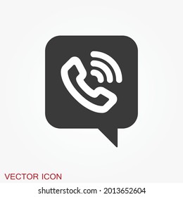 Call icon in trendy flat style isolated on background.