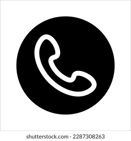 Icono de llamada en estilo plano de moda. Símbolo de página de icono de llamada para el diseño de su sitio web Icono de llamada, aplicación, interfaz de usuario. ilustración vectorial sobre fondo blanco