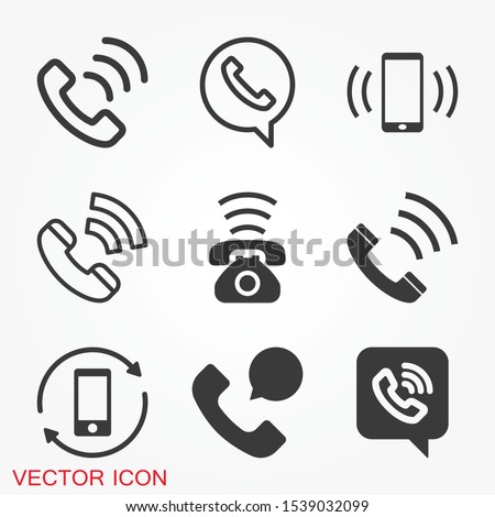 Call icon in trendy flat style isolated on grey background. Call icon page symbol for your web site design Call icon logo, app, UI. Call icon Vector illustration, EPS10.