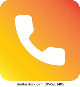 call icon in trendy gradient style. Telephone symbol. Vector illustration.