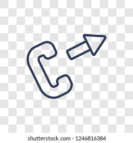 Call icon. Trendy linear Call logo concept on transparent background from Communication collection