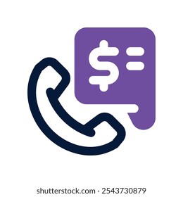 ícone de chamada. vetor ícone de tom duplo para o seu site, móvel, apresentação e design de logotipo.
