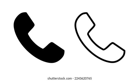 Rufen Sie Symbol, Vektorgrafik. Telefonzeichen und -zeichen. Telefonsymbol. Kontakt 