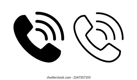 Ilustración vectorial de icono de llamada. símbolo y signo de teléfono. icono de teléfono. contáctanos 