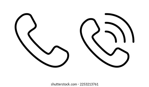 Ilustración vectorial de icono de llamada. símbolo y signo de teléfono. icono de teléfono. contáctanos 