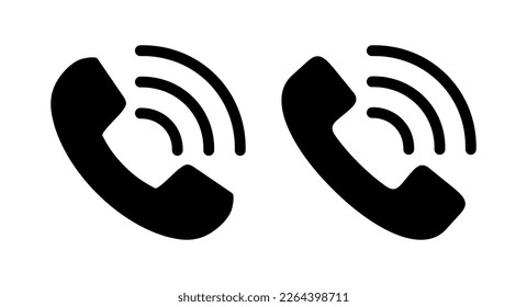 Ilustración vectorial de icono de llamada. símbolo y signo de teléfono. icono de teléfono. contáctanos 