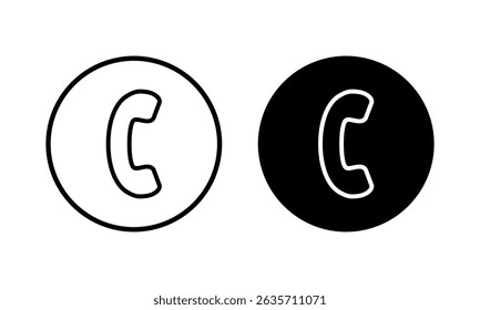 Vektorgrafik des Aufrufsymbols. Telefonzeichen und -symbol. Telefonsymbol. Kontakt 