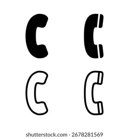 Vektorgrafik des Aufrufsymbols. Telefonzeichen und -symbol. Telefonsymbol. Kontakt 