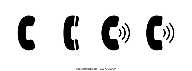 Ilustración vectorial del icono de la llamada. señal y símbolo del teléfono. icono del teléfono. contáctenos 